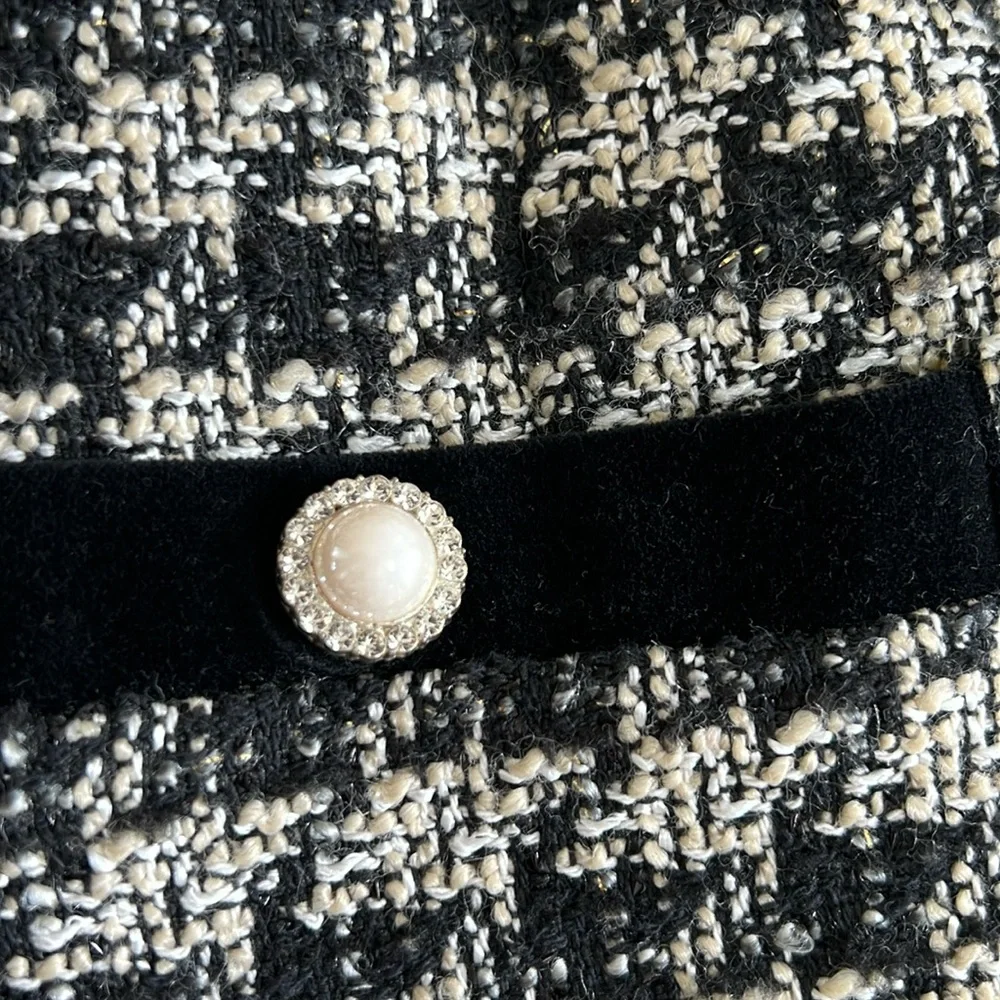 Patachou Black Tweed Coat Girls in Sz 12 - Picture 6 of 7